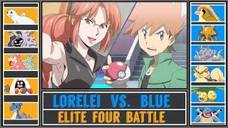 Blue vs Lorelei Pokémon Ultra SunMoon  Indigo Plateau  Pokémon OriginsGenerations [upl. by Larrie]