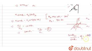 Two optical media have a plane boundary between them Suppose theta1 cr is the critical [upl. by Shaum720]