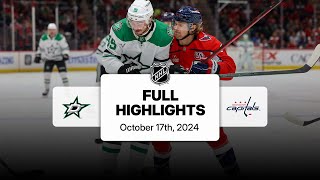 Stars at Capitals  October 17 2024  NHL Full Game Highlights [upl. by Eslud84]