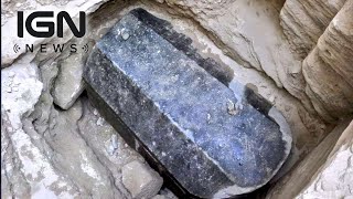 Mysterious Black Sarcophagus Finally Opened in Egypt  IGN News [upl. by Fredella]