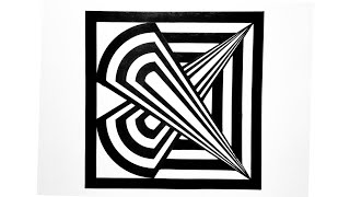 Geometric Square Pattern  Optical Illusion Art squaregeometry [upl. by Monro]