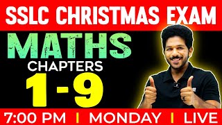 SSLC Maths Christmas Exam  Maths All Chapters in One Live  Exam Winner SSLC [upl. by Ellehctim636]