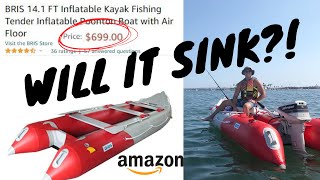 Best Inflatable Boat for Ocean Fishing Bris Kaboat Review W 15Hp Johnson Outboard [upl. by Yekcor501]