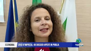 05 OTTOBRE 2024 ECONOMIA CRISI DIMPRESA 40 DOSSIER APERTI IN PUGLIA [upl. by Marleah]