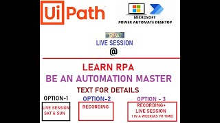 RPAUIPATH amp POWER AUTOMATE DESKTOP BATCH [upl. by Sweatt]