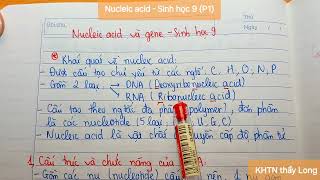 Nucleic acid DNA và RNA  Sinh học 9 P1 [upl. by Harihat]