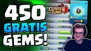 🤩SO BEKOMMST DU F2P 450 GRATIS JUWELEN  Clash of Clans Deutsch [upl. by Mulcahy]