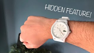 Lacoste Mens TR90 Quartz Watch with Rubber Strap White 20 Unboxing amp Overview [upl. by Pena]