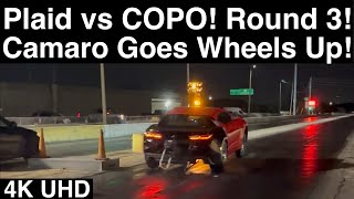 COPO Camaro WHEELS UP vs Tesla Plaid COPO’s BEST RUN YET Drag Racing Action in 4K UHD [upl. by Oskar]