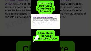 University Interview Questions and Answers  Pass Your University Admission Interview [upl. by Noda]