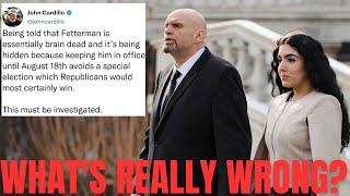 John Fetterman Wife amp Kids Flee To Canada As Rumors Circulate Hes GRAVELY ILL  Possibly Brain Dead [upl. by Ambrosius]