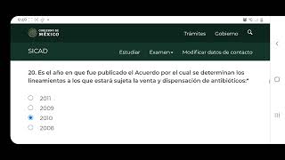 Examen SICAD COFEPRIS preguntas actualizadas 2023 aprueba a la primera [upl. by Kokoruda]