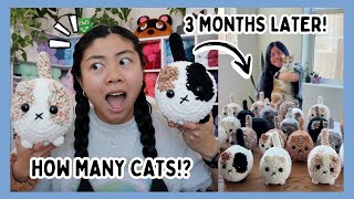 Crocheting Cats for 3 MONTHS 🐈 How many did I make Crochet amp Chat with Me Cat Challenge  PT 2 🧶 [upl. by Gypsy]