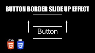 Button Border Slide Up Hover Effect  HTML amp CSS Tutorial [upl. by Urbannai565]