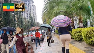 Addis Ababa in Rain  🇪🇹 Ethiopia walking Tour 2024 [upl. by Fidelis]