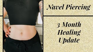 Navel Piercing  3 Month Update  Crooked Jewelry Bump Skin Irritation Downsizing Aftercare [upl. by Aihsemak]