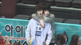 Fancam 120108120109 Hoya  Idol Athletic Championship 1 [upl. by Rusticus]