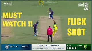 VIRAT KOHLI Flick Shot For Six against Mitchell Starc  Perfect Flick  King kohli [upl. by Nohs]