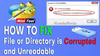 How to Fix “File or Directory is Corrupted and Unreadable” ErrorRecover Lost Data amp Repair Pendrive [upl. by Clive]