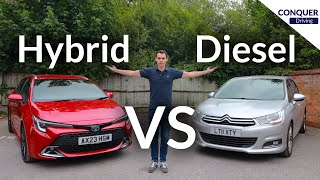 Diesel vs Hybrid Economy Test Is the New Hybrid Worth it [upl. by Aviv]