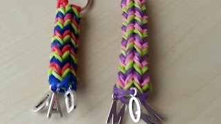 RAINBOW LOOM KEY CHAIN  How to Easy [upl. by Nyliret]