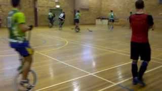 Unicycle Hockey Tournament  Wombats Vs Stingrays [upl. by Iniretake]