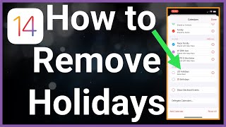 How To Remove US Holidays From iPhone Calendar [upl. by Nereids827]