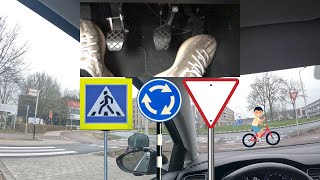 Het geheim van stressvrij rijden op rotondes 🚗 💨 💡 ✅ rijles tips en tricks [upl. by Yanel]