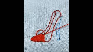 Beautiful 🤩 hand embroidery for beginners basic embroidery tutorials embroiderytutorial [upl. by Adnhoj]