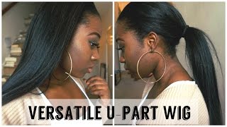 How I Style My Versatile UPart Wig  Ponytail  Half upHalf down  Tutorial [upl. by Norward]