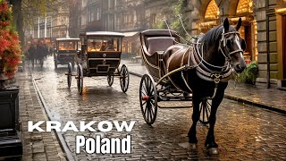 Krakow Winter Walking Tour of Poland in 4K HDR [upl. by Glanville]