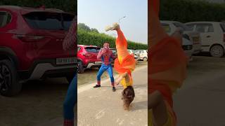 This is India bro😜 gymnast acrobatics action stunt viralshorts girlpower desi spiderman [upl. by Akemihs]