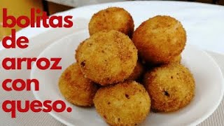 Receta fácil bolitas de arroz con queso  Sisa Yaya [upl. by Ilrac43]