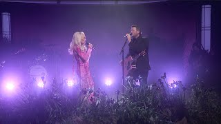 Gwen Stefani and Blake Shelton  Purple Irises Jimmy Kimmel Live [upl. by Gaidano876]