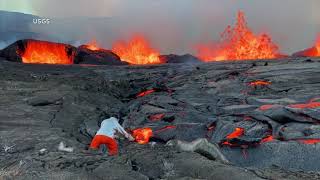 Kilauea Hawaiis secondlargest volcano begins erupting again [upl. by Airuam982]