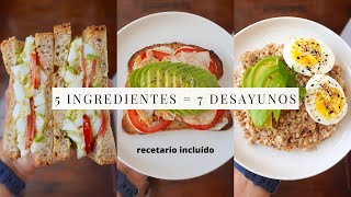 7 Desayunos Saludables y Económicos  Recetario grátis [upl. by Arriek278]