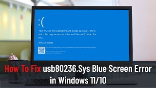 How to Fix usb80236sys Blue Screen Error in Windows 1110 [upl. by Imoen]