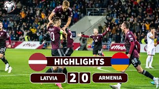 Latvia vs Armenia  20  Highlights  Euro 2024 Qualifiers [upl. by Barabbas464]