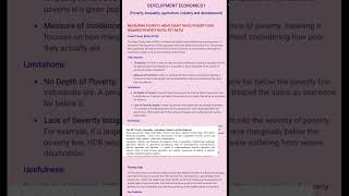 Development Economics I  Unit3  notes [upl. by Kary930]