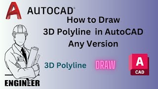 How to Draw 3D Polyline in AutoCAD  Draw 3D Polyline in AutoCAD Any Version [upl. by Hild]