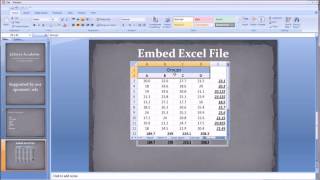 68 PowerPoint embed Excel spreadsheet into Slides [upl. by Solram]