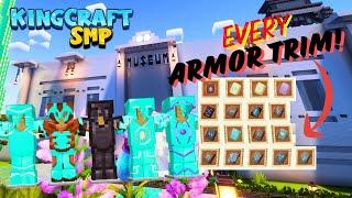 Museum of EVERY Armor Trim in Minecraft  KingcraftSMP S5 [upl. by Alguire]