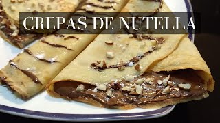 COMO HACER CREPAS CON HARINA DE HOT CAKES  Relleno de Nutella y Queso Philadelphia [upl. by Merle]