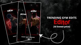 Hire editor for Trending GYM edits at lowest price ever 😯🔥 [upl. by Missy]