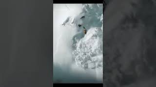 Skier Backflips OVER AVALANCHE 🤯 shorts [upl. by Yarised72]