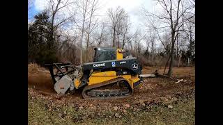 Clearing land with the forestry mulcher [upl. by Slack]