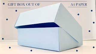 How To Make a Gift Box Out of A4 Paper In 2 Minutes [upl. by Haleelahk]