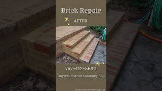 Brick Repair 🧱 Custom Masonry Installation in Va Beach Norfolk amp Chesapeake VA ☎ 7574125630 [upl. by Enyt]