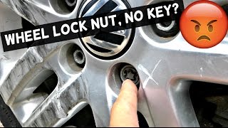 HOW TO REMOVE A WHEEL LOCK NUT WITHOUT A KEY WHEEL  LOCK BOLT REMOVING [upl. by Yerg889]