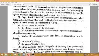 LINUX FILE SYSTEM  BOOT BLOCK  PARTITIONING OF HARD DISK FOR LINUX  IN UNIT6 LINUX DE 5THSEM CSE [upl. by Ireva632]